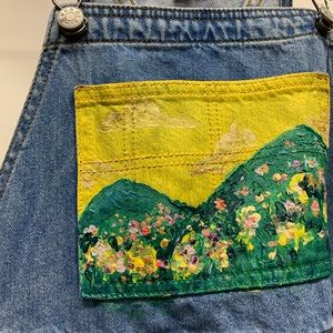 Hand painted short overalls